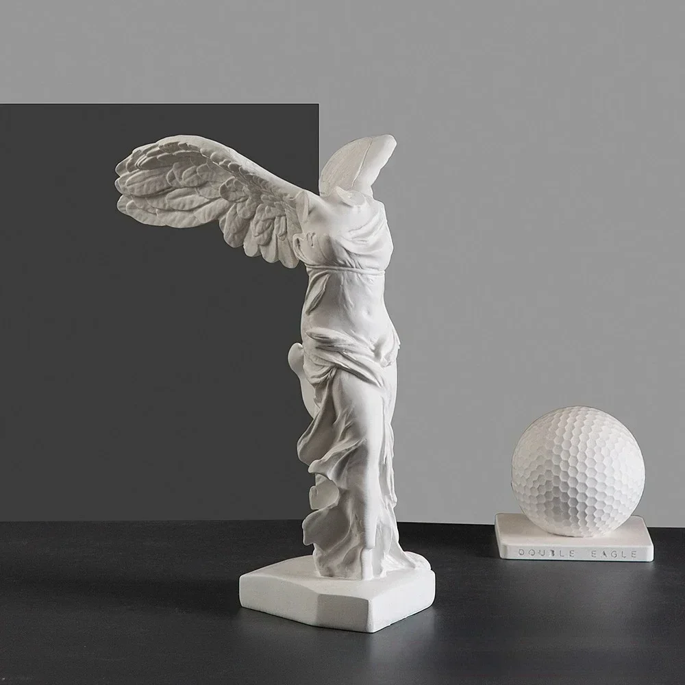 Greek Victory Goddess Statue Angel Wing Art Statue Home Decoration Cabinet Office Decoration Resin Sculpture