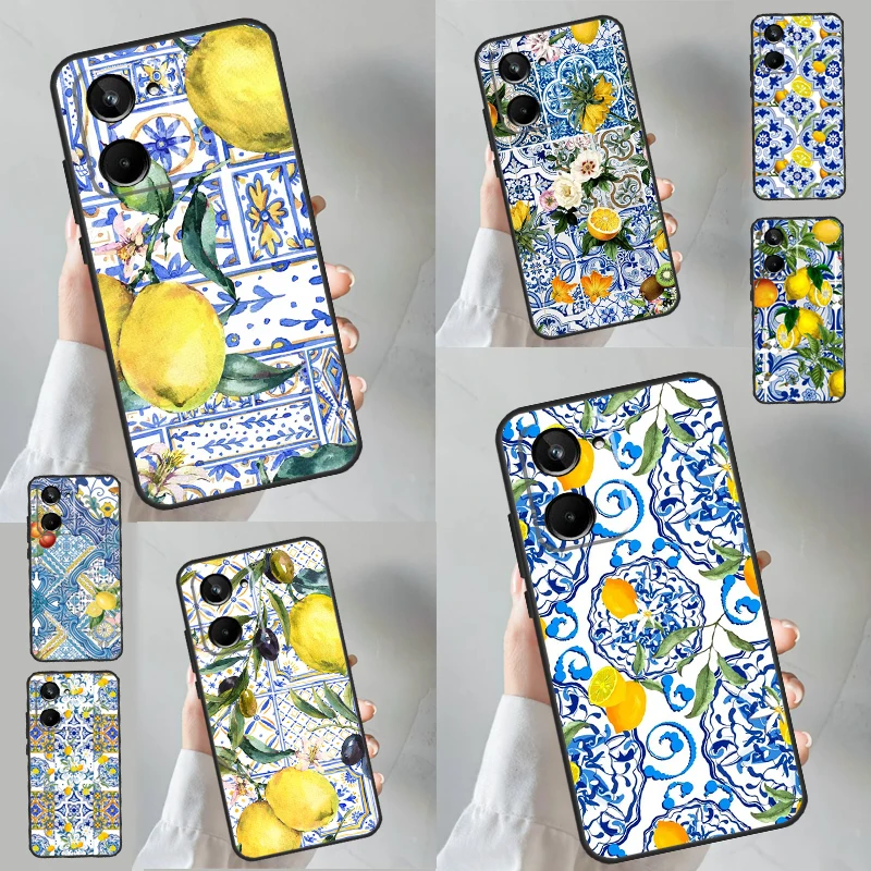 Mediterranean Lemon For Realme GT5 GT Neo 5 9 10 11 12 Pro Plus C30 C31 C33 C35 C25s C21Y C51 C53 C55 C67 Case