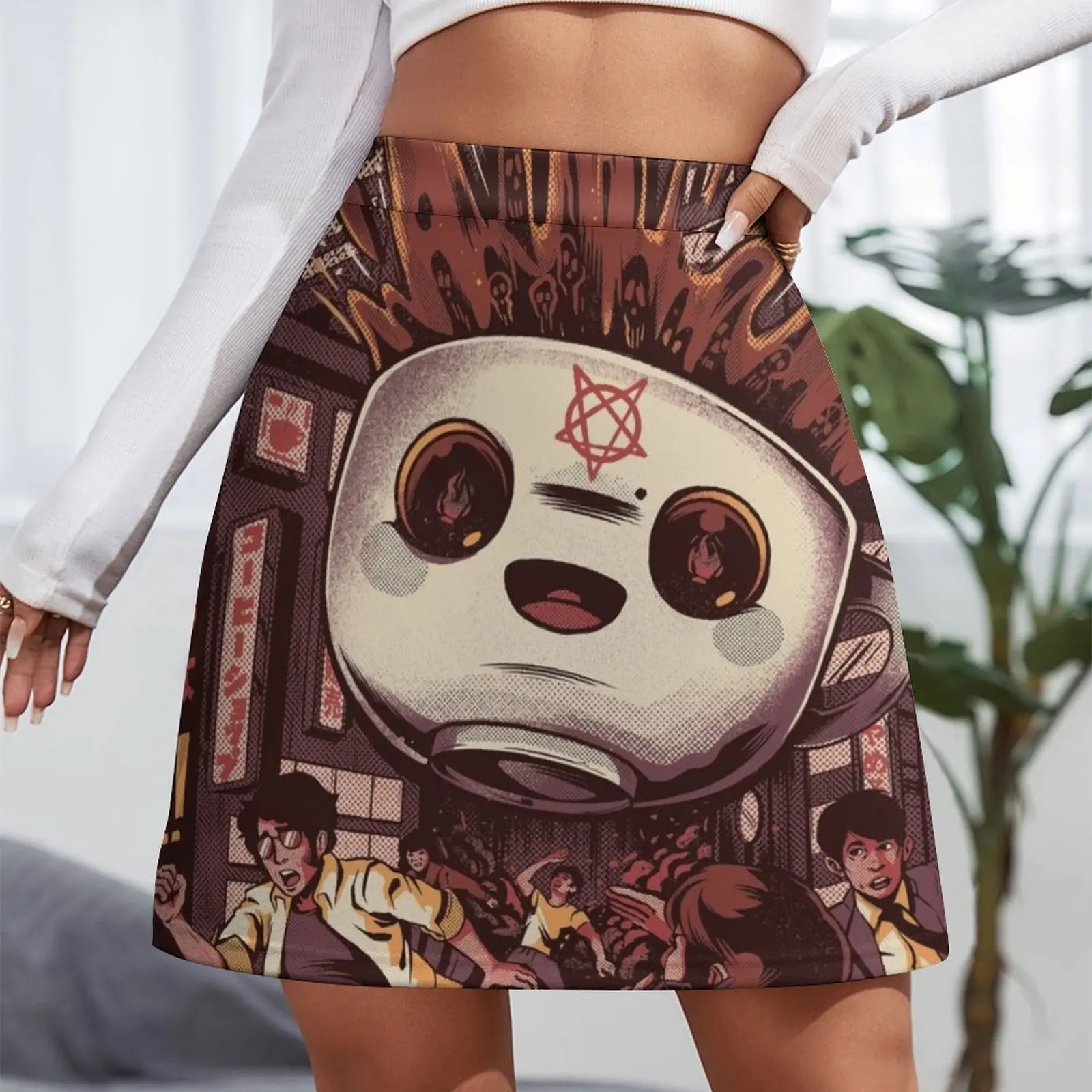 Black magic coffee Mini Skirt Womens dresses Female dress novelty in clothes Mini Skirt