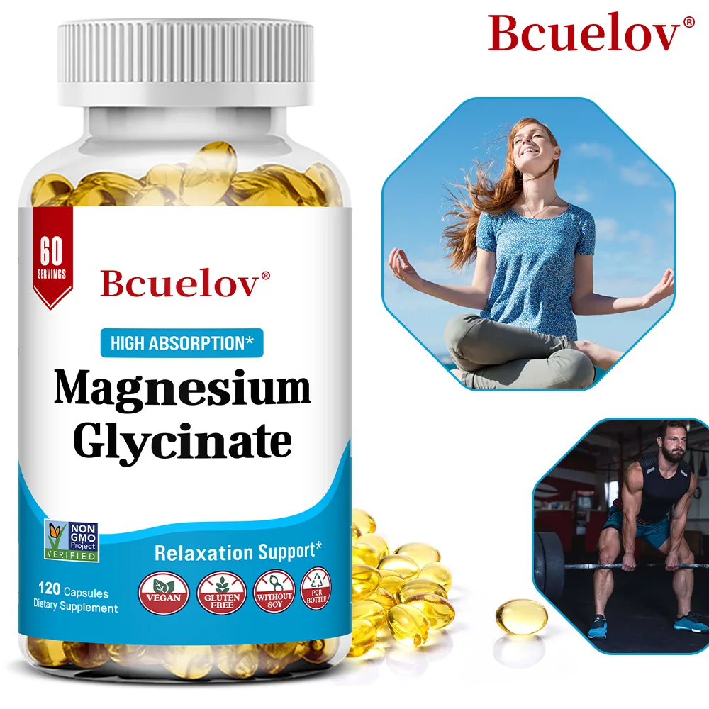 

Magnesium Glycinate - Highly Absorbed and Bioavailable, Supports Sleep, Supports Joint, Bone, Muscle Health, and Enhances Memory