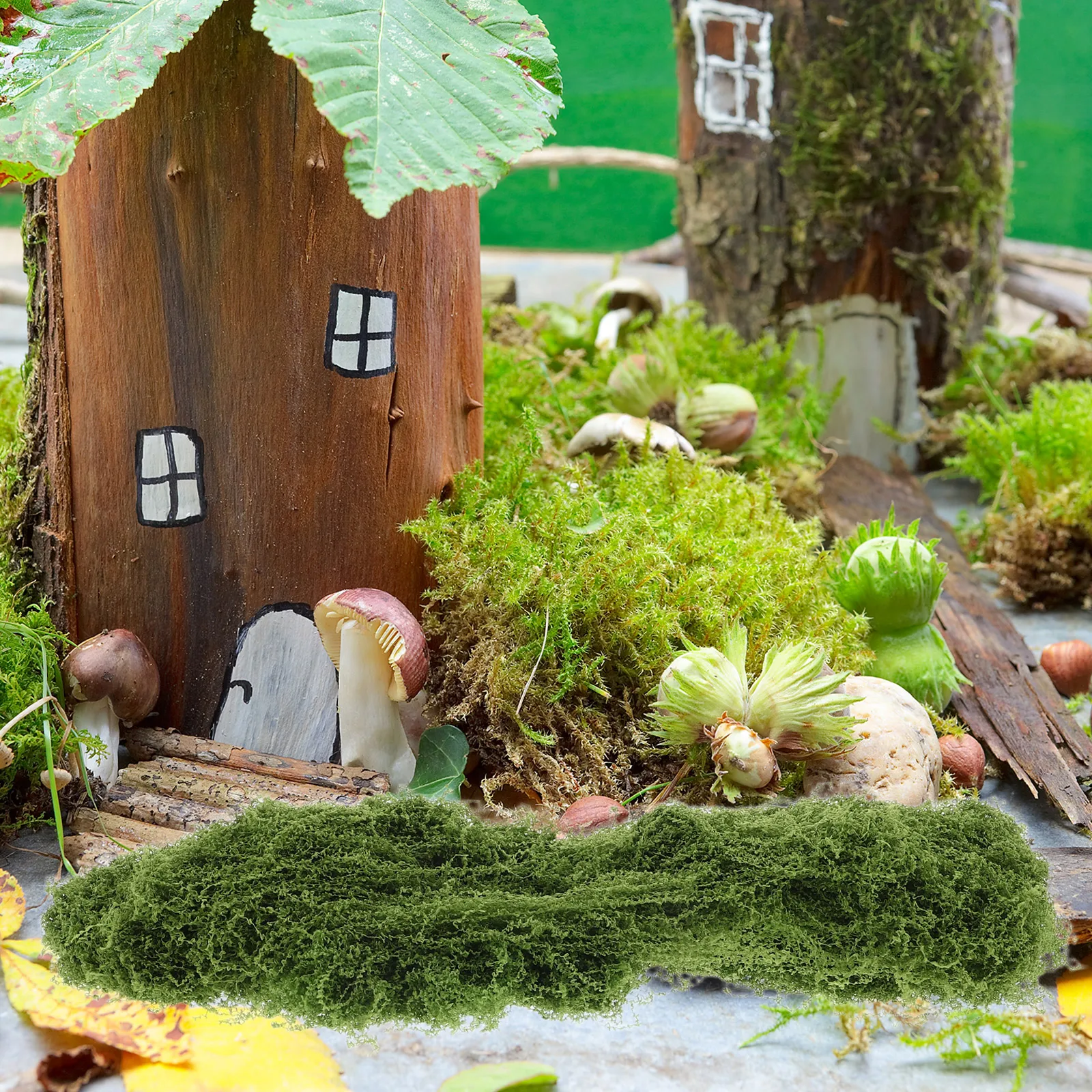 Simulated Moss Green Plants Decorative Dining Table Artificial for Decorating Centerpiece Cotton Lawn