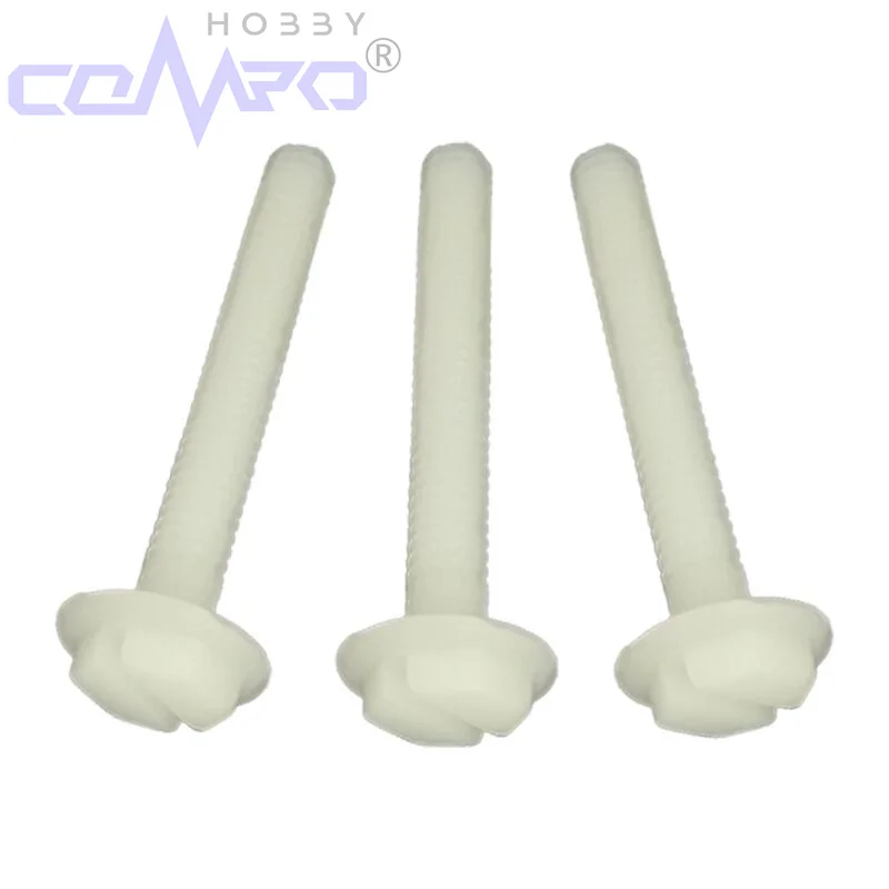 Jeu de vis à tête hexagonale en Nylon Standard britannique, 10 pièces, en plastique, longueur de 1.73 pouces filetée pour accessoire de modèle d'avion RC