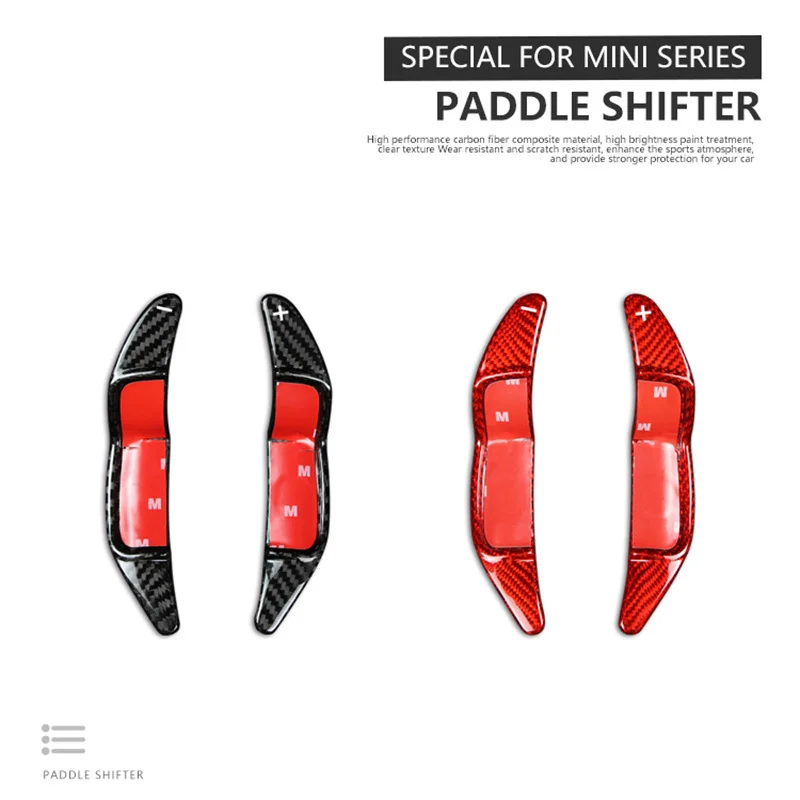 For MINI Clubman R55 R56 Cabrio R57 Coupe R58 LCI Countryman R60 Paceman R61 Steering Wheel Shift Paddle Extended Shifter Carbon