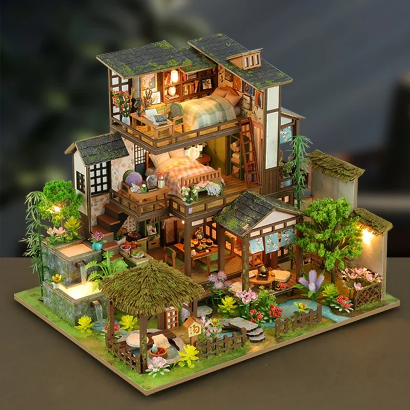 Bamboo Courtyard Miniature Dollhouse Kit 2