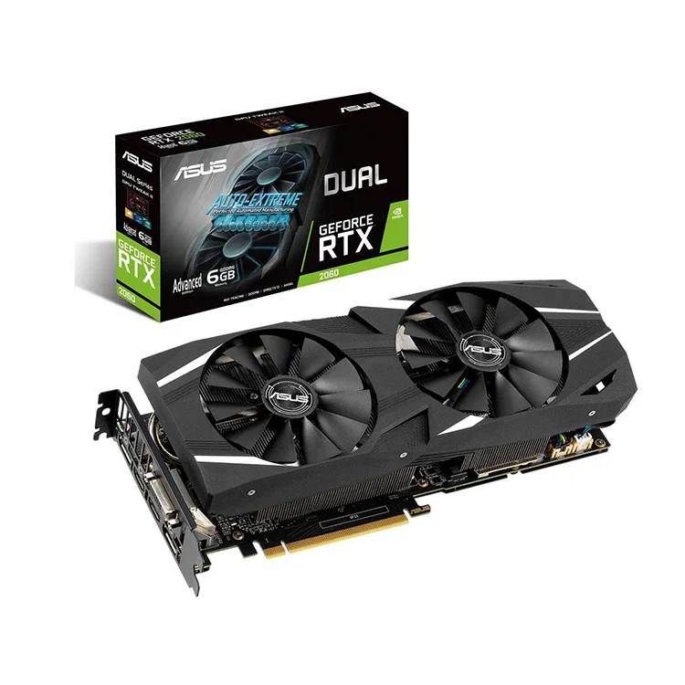 Original Dual RTX 2060 O6G Gaming Graphics Card DUAL-RTX2060-O6G-EVO Gaming Video Card