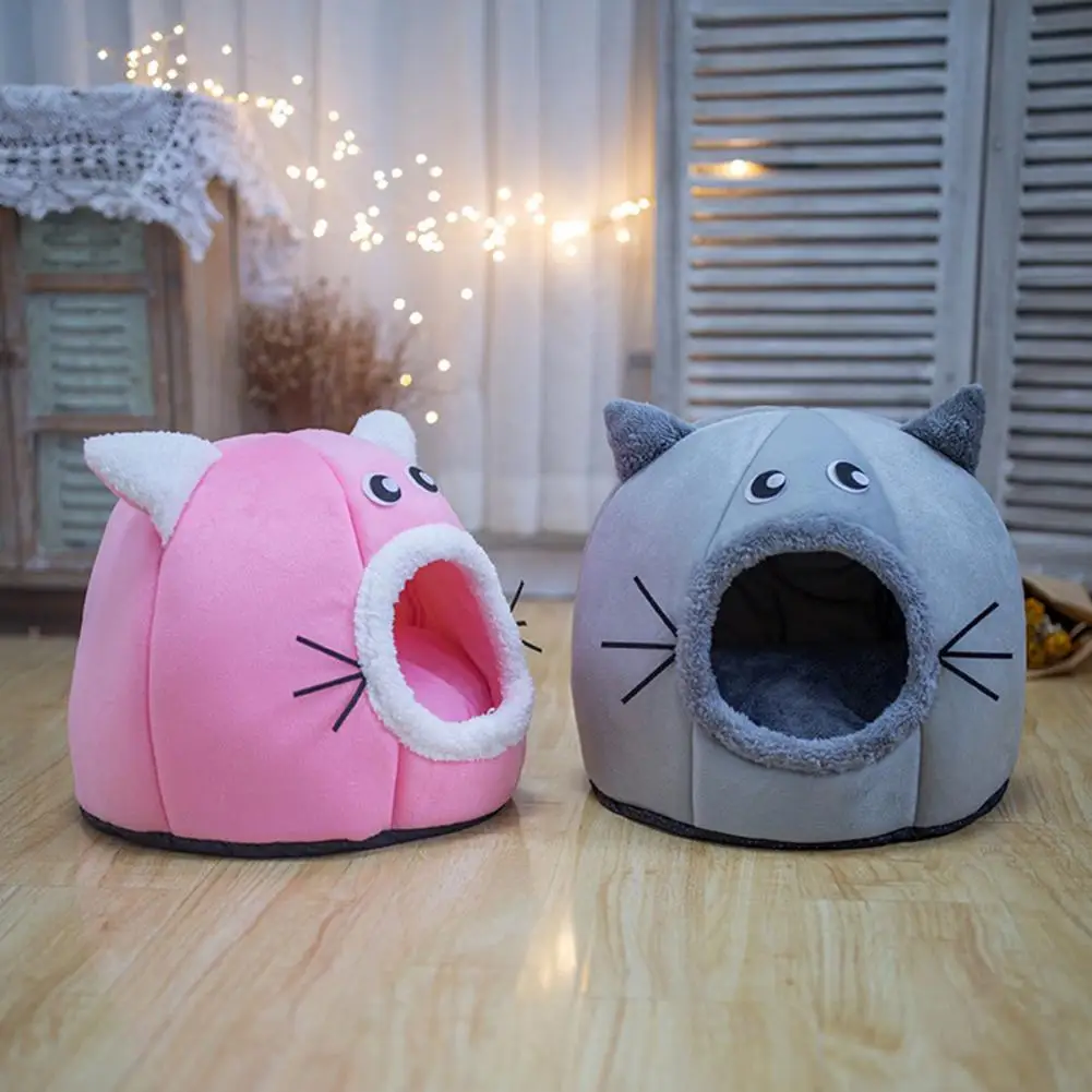 

Pet Sleeping Nest Scratch-resistant Pet Kennel Cozy Cartoon Shaped Pet Nest Soft Warm Hideout for Cats Dogs Comfortable