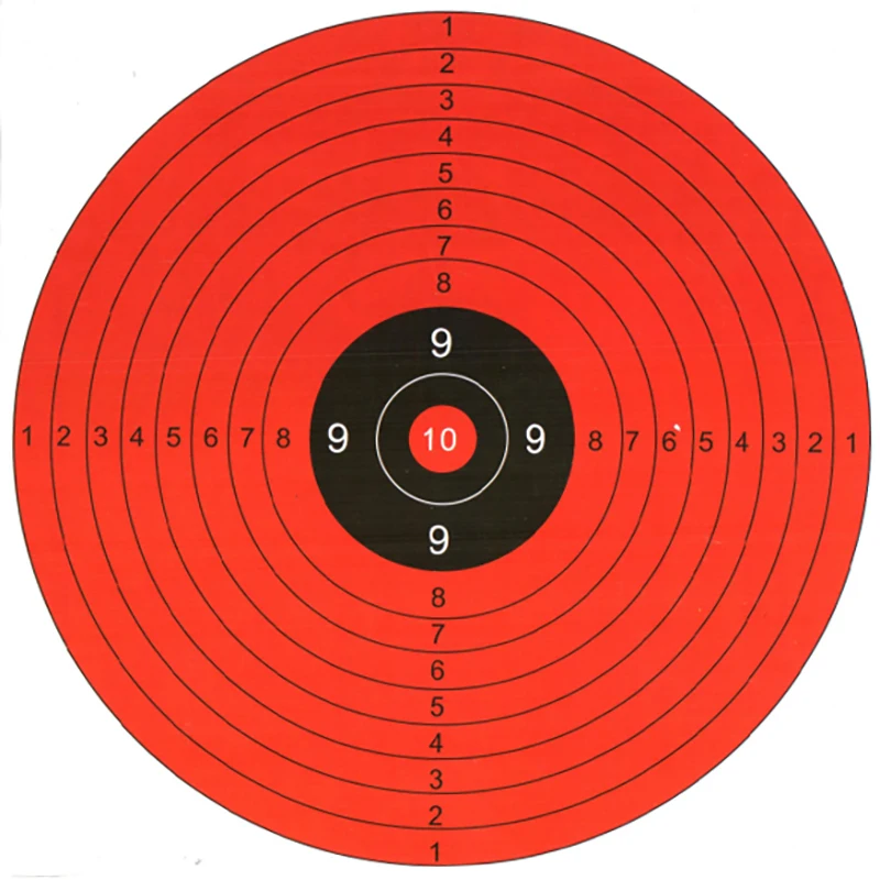 100Pcs- 14*14cm(5.5"x5.5") 종이 표적. 에어건, BB 건, 에어 소프트 사격 연습에 사용됩니다. .5.5"X5.5" 펠렛 트랩에 적용하세요.