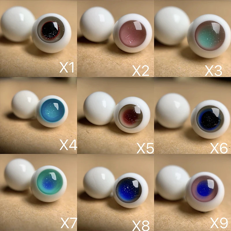 YESTARY Obitsu 11 Eyes For Toys 1/8 BJD Doll Accessories Colored Eyes For Dolls Crafts 10MM Double-Sided Movable Glass Eyeballs