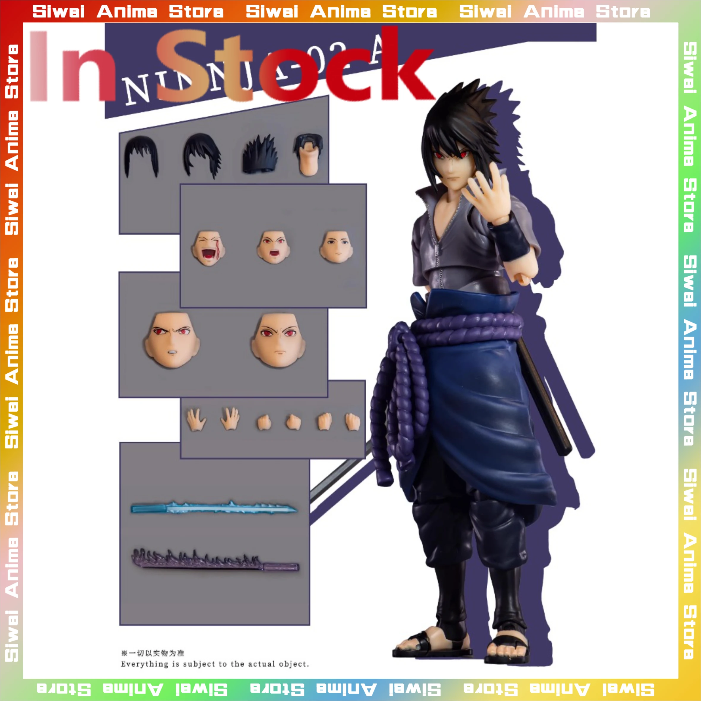 Arthurtoys 02A Naruto Sasuke cabeza esculpida accesorios paquete S.H.Figuarts Anime colección de figuras de acción modelo juguetes regalos