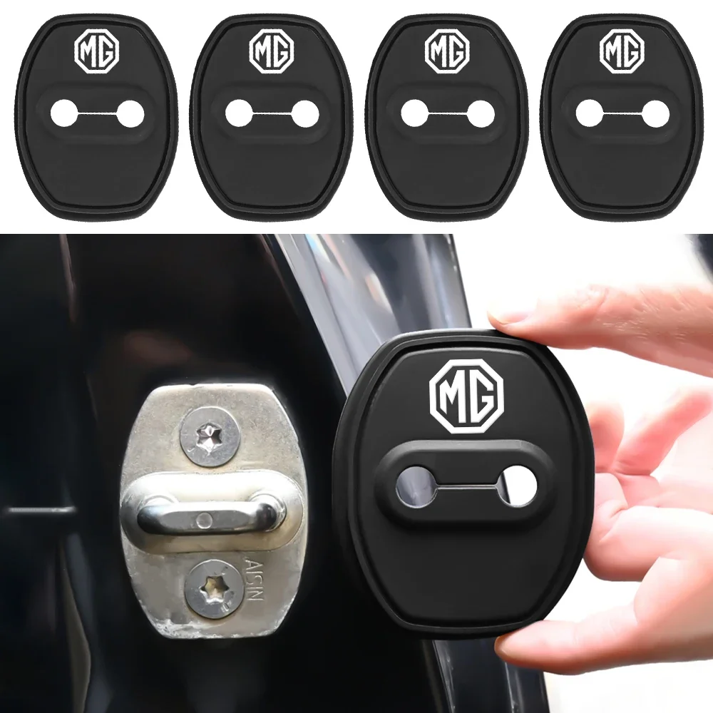 

4PCS Silicone Car Door Lock Buckle Protector Cover For MG GT HS MG3 MG5 MG6 MG7 EZS EHS ZS GS