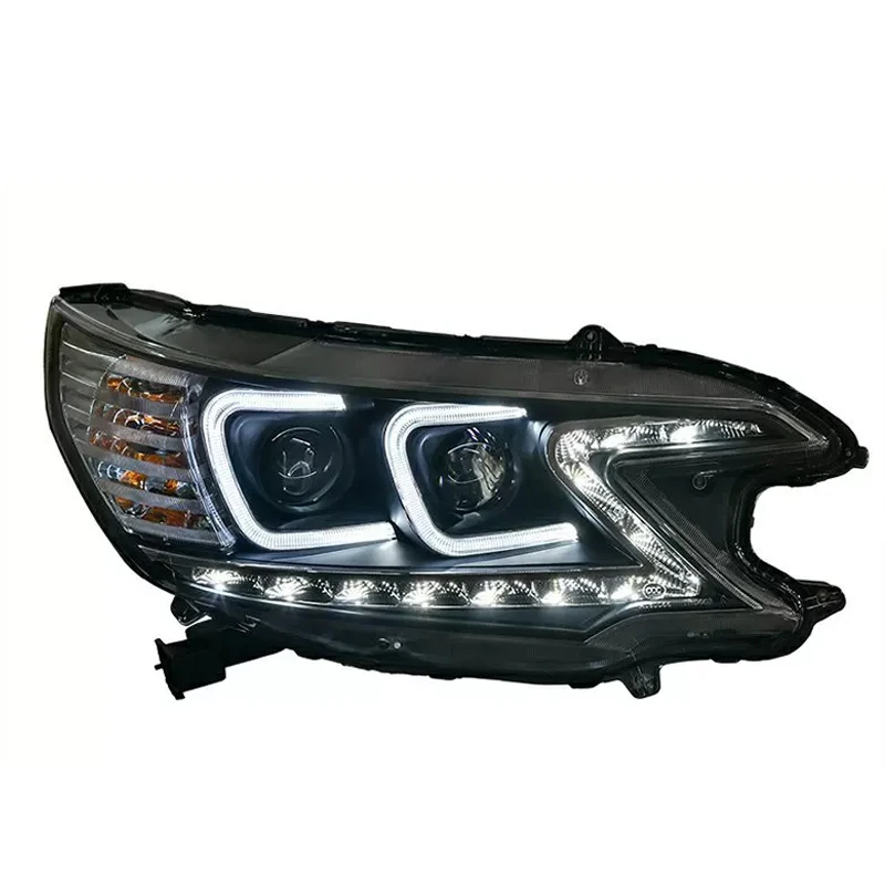 Upgrade LED Projector Headlights For 2012 2013‑2014 Honda CR‑V, DRL, Sequential Flow Turn Signal Complete Headlamp Assembly