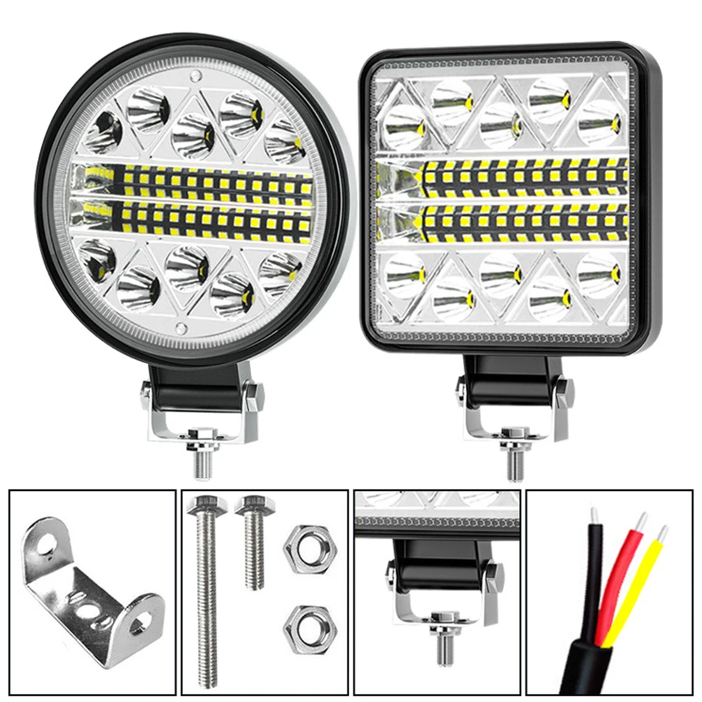 102W LED Work Light Bar 4inch Off Road 12V 24V Spot LED Light Bar for Truck SUV 4WD 4x4 Boat ATV Jeep Tractor Fog Light