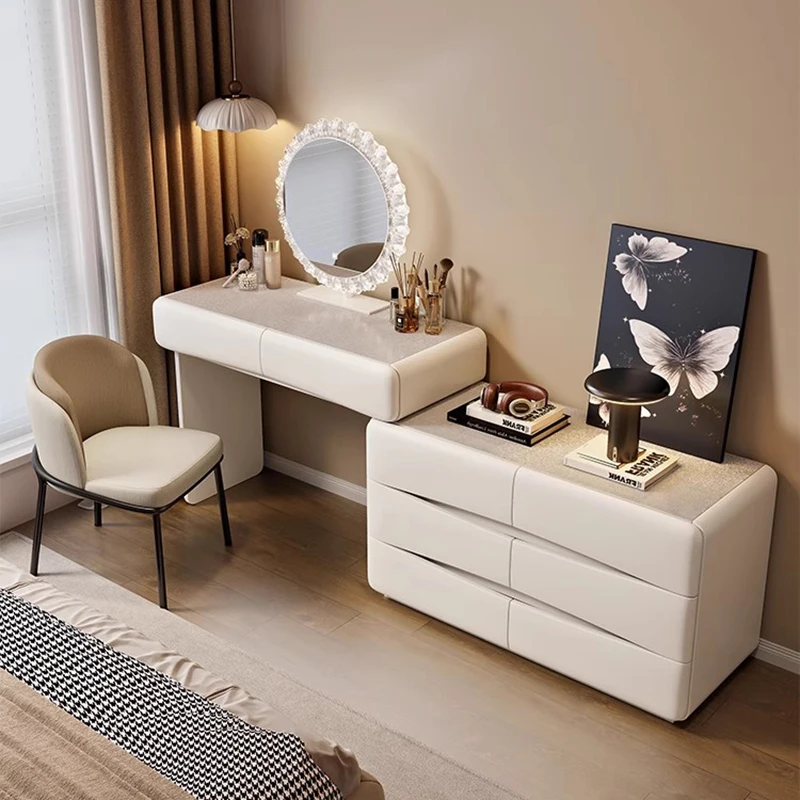 

European Trendy Vanity Table Modern Glamour Living Room Wide Vanity Table Corner Aesthetic Meuble Rangement Salon Furniture