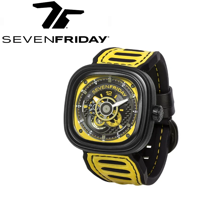 SEVENFRIDAY watch P3B/03/06 men\'s fully automatic mechanical watch P series waterproof fashion men watch luxury brand New Year