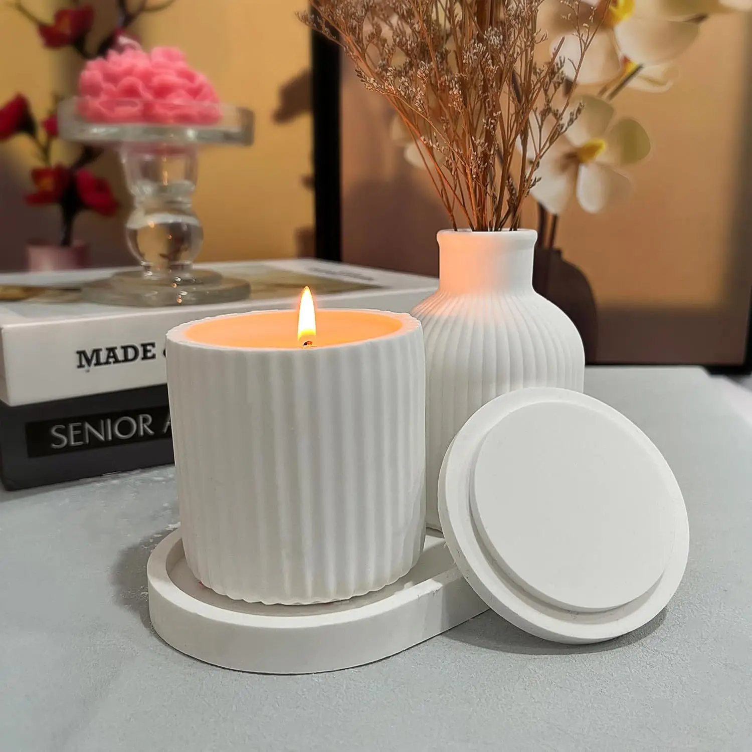 

DIY European Vintage Jewelry Box Silicone Mold ins High Foot Candy Can Wax Storage Box Drip Home Gift