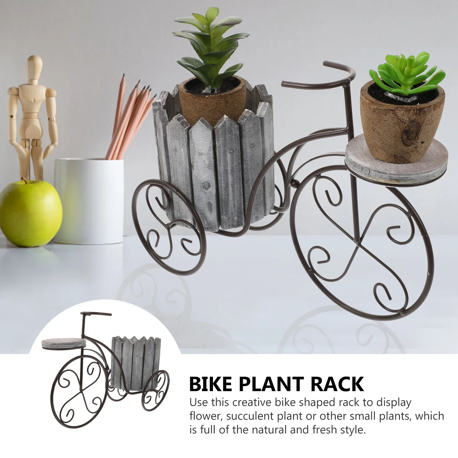 

Bike Shaped Metal Flowerpot Rack Creative Multi-Layer Plant Stand Flower Display Holder for Garden Balcony Home Decoration
