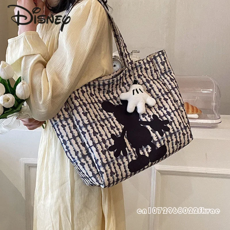 Disney Mickey New Girls' Handbag Fashion High Quality Women's Bag Cartoon Casual Versatile Large Capacity Women's Shoulder Bag