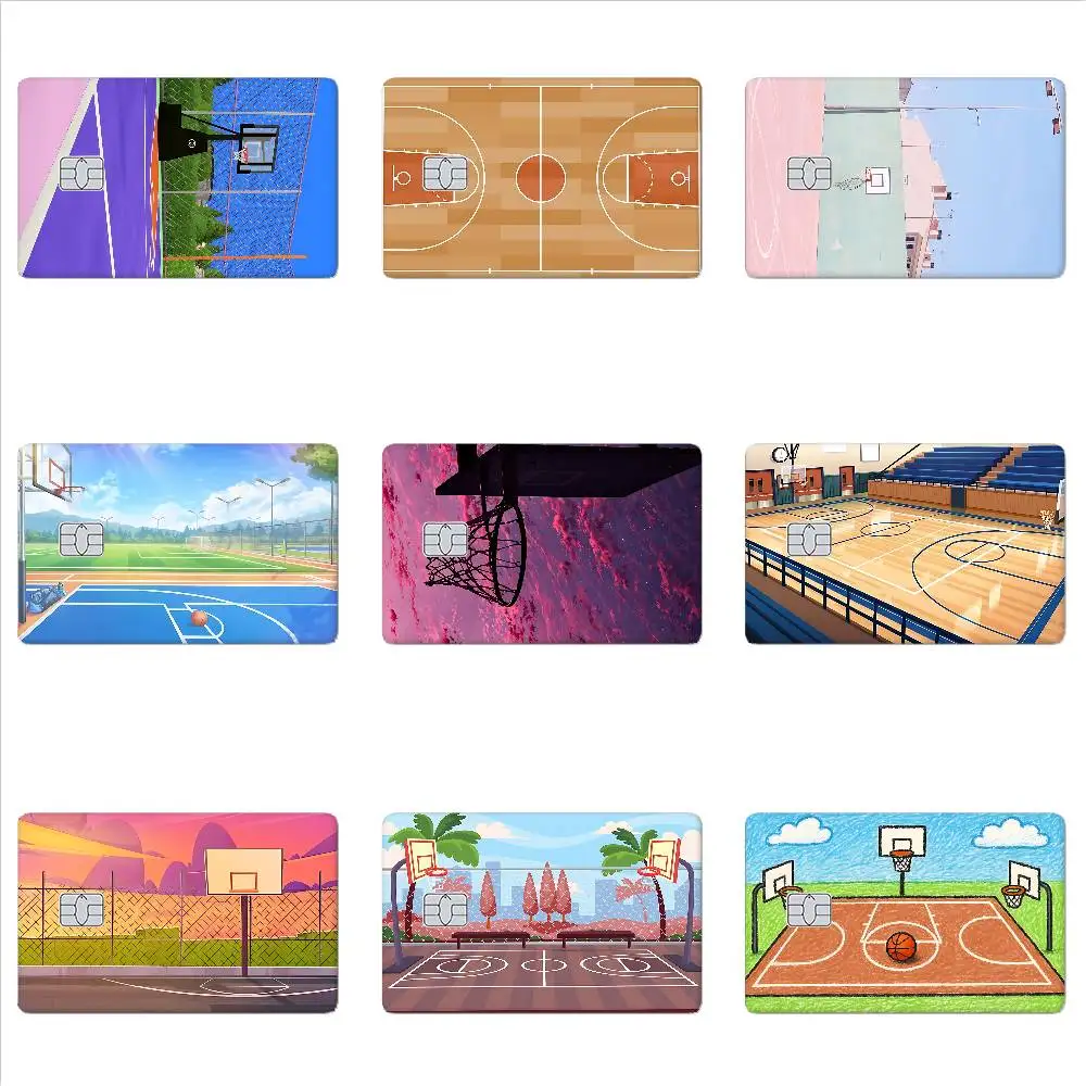 Basketball Court Card Stickers Credit Card Film Debit Card Sticker Skin