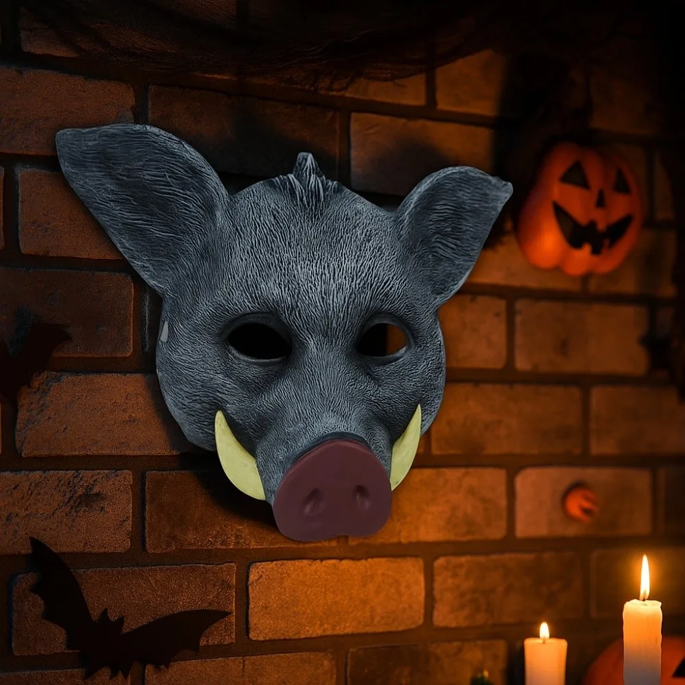 

Funny Wolf Halloween Werewolf Mask Party Props Husky Tiger EVA Mask Cosplay Elastic Strapy Animal Half Face Mask Costume Props