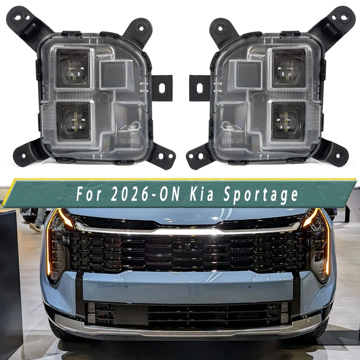 LED Front Fog Light Lamp For 2026-ON Kia Sportage 92201/02-P1500 Left Right Side Fog Light Direct Replace