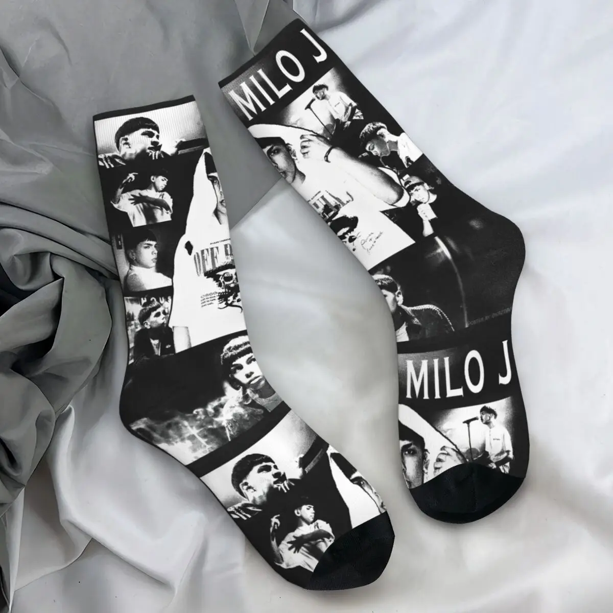 Rapper Milo J Album Stockings Printed Modern Socks Spring Non Slip Socks Men Running Comfortable Socks