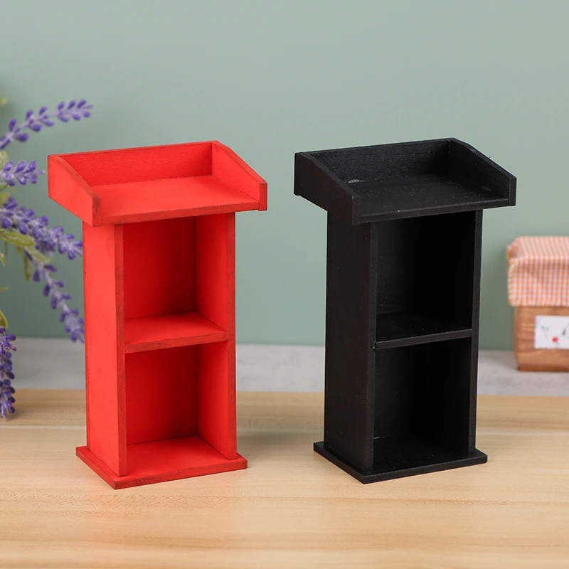 Podium modelo Dollhouse para Pretend Play, Pretend Play Brinquedos, Acessórios para móveis, Podium para escola, 1,12 Dollhouse