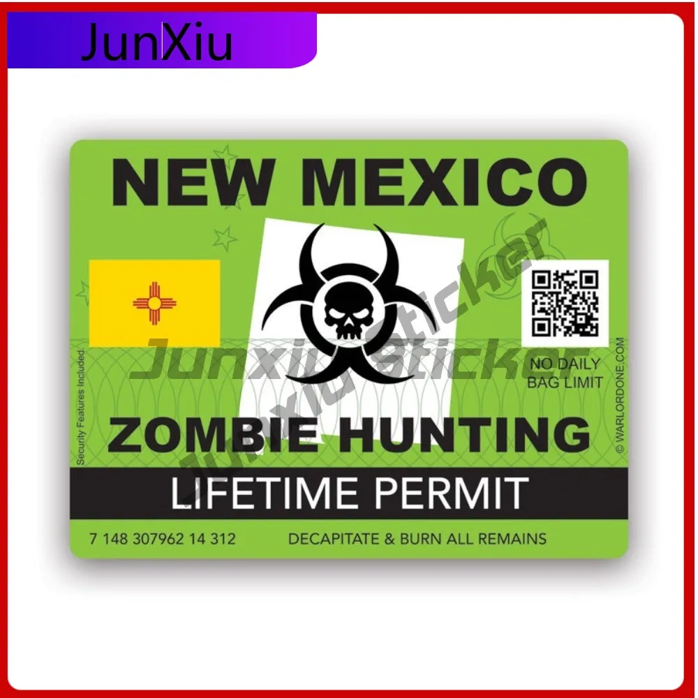 

Zombie New Mexico Waterproof Scratch Resistant Vintage For Car Body Bumper Truck Easy Apply No Residue Decor Cartoon Cool