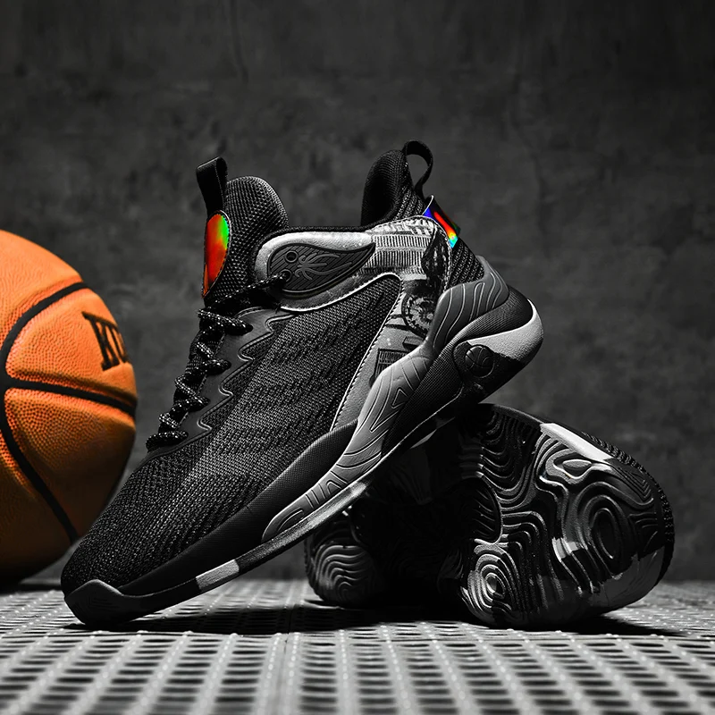 أحذية رياضية وترفيهية، أحذية رجالية، أحذية ماراثون كبيرة الحجم مبطنة بالهواء، مطاط منسوج لجميع المواسم، مقاومة للاهتراء، مضادة #2