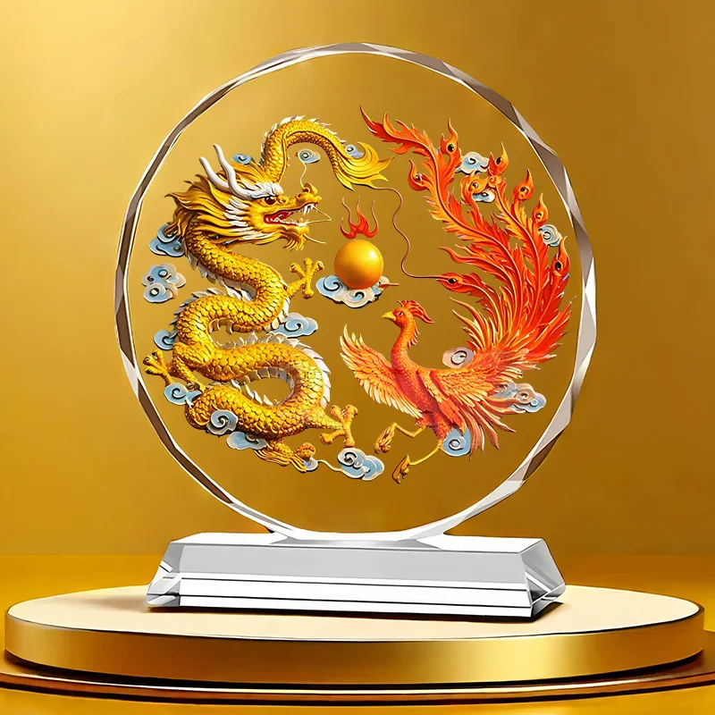 Koi Crystal Ornaments for Desktop Home Decoration Yearly Abundance Gift-giving Handicrafts for Housewarming