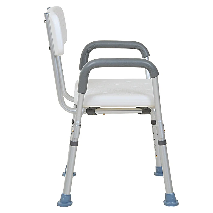 Factory Bathroom Elderly Height Adjustable Bathroom Stool with Backrest Used Bath Shower Chairs Seat