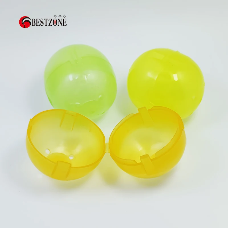 20Piece 45x50MM Hollow Conjoined Ball With Hinge Empty Toy Container Soft Toy Capsule Fillable Vending Hinge Surprise Ball  2-in