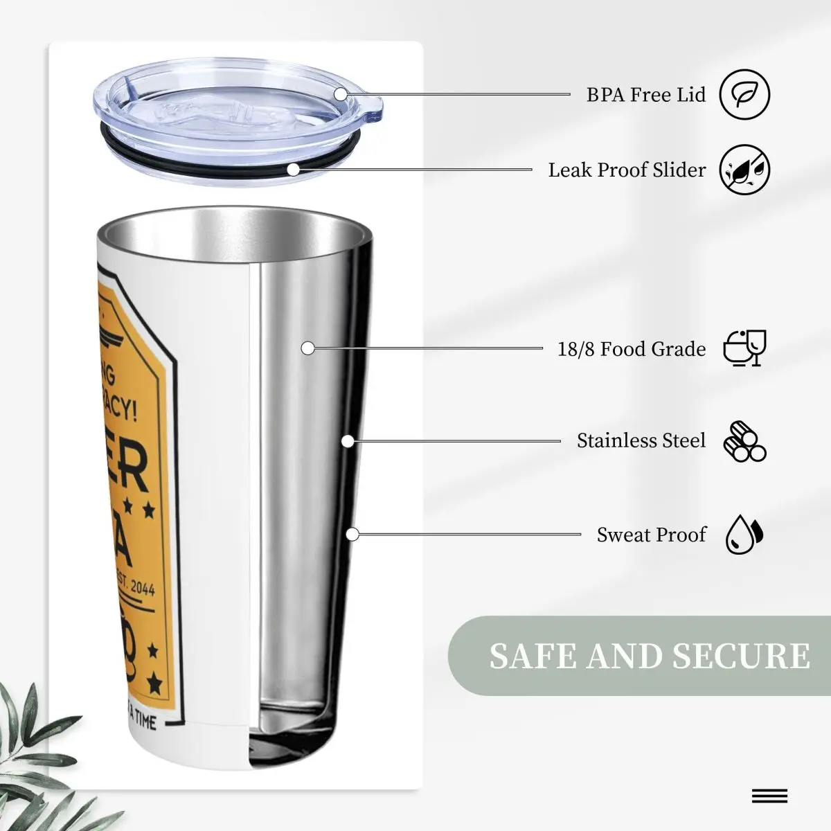 Helldivers 2 Liber-tea Tumbler 20oz in acciaio inox isolato mattina tazza di Liber tazza da tè con cannuccia