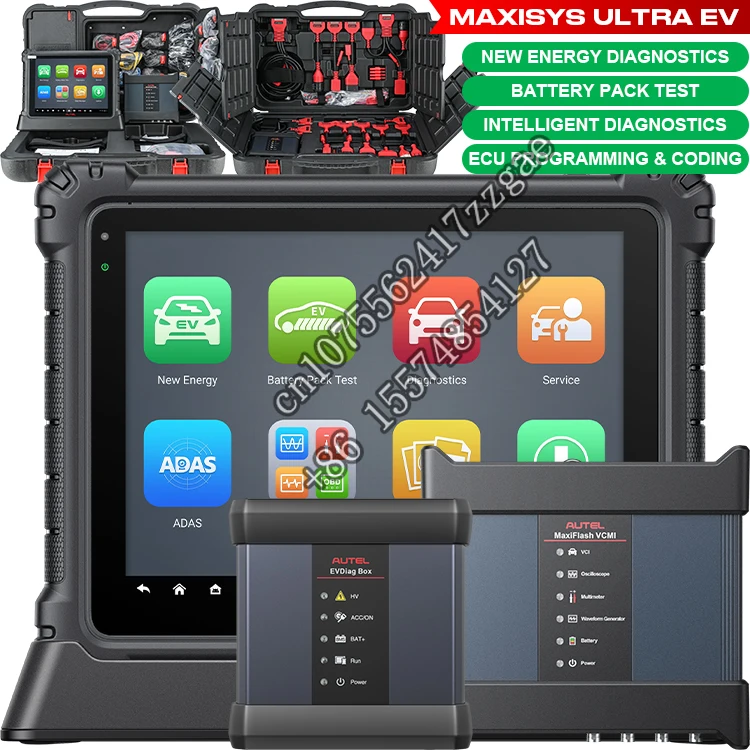 Autel maxisys ultra ev mk908 pro ecu programmable auto program diagnostic kit car electric high voltage system direct scanner