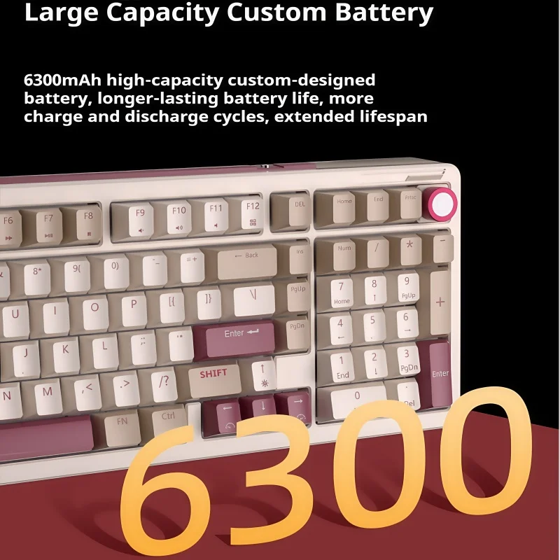 B98 레트로 기계식 키보드 무선 3모드 연결 맞춤형 RGB 인체공학적 PBT 소재 풀 키 핫 스와퍼블 CSGO