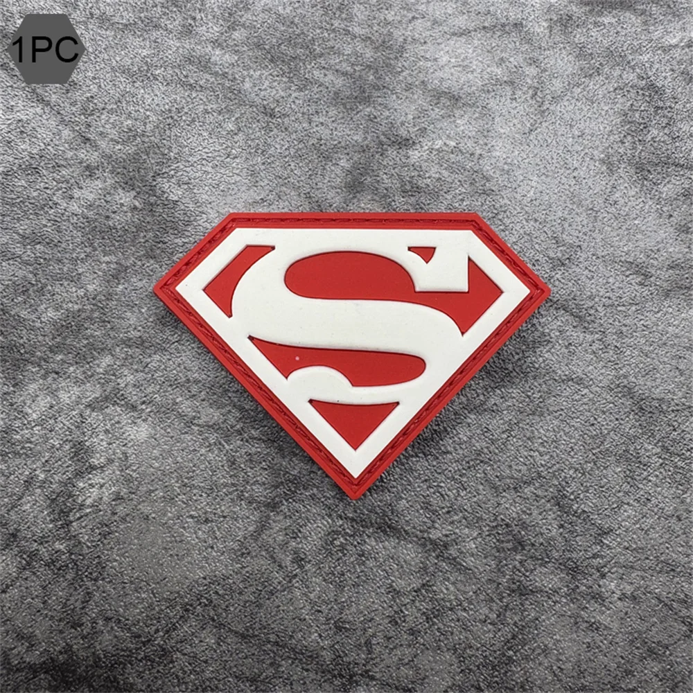 Diamond-shaped S-letter logo armband PVC patch badge applique for clothing and luggage decoration, comes with a free multi-color hook side - view 3