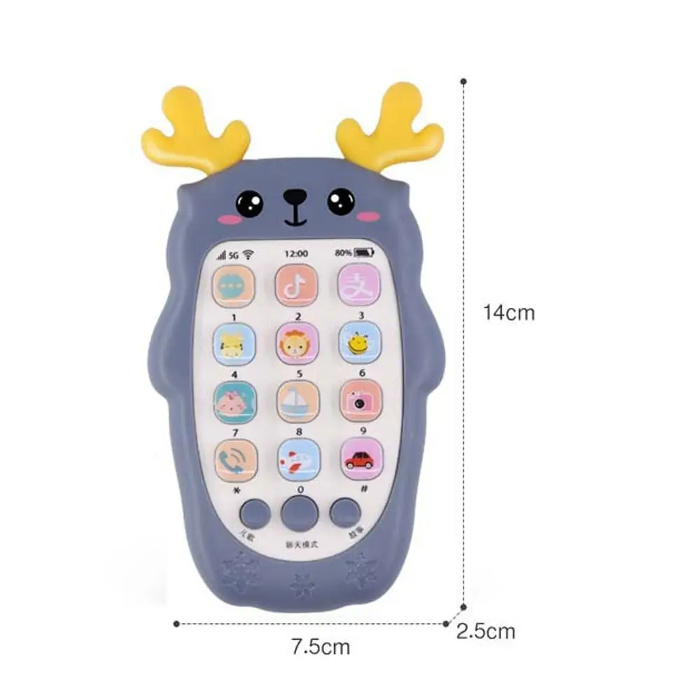 Divertente telefono multifunzionale con massaggiagengive, leggero, regalo per bambini che dorme presto