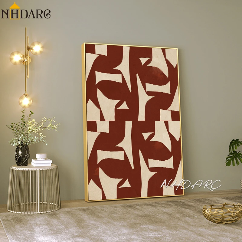 

Wall Art Canvas Print Painting Poster Picture Red Abstract Modern Fashion Christmas Ornament Nordic Porch Living Room Home Decor