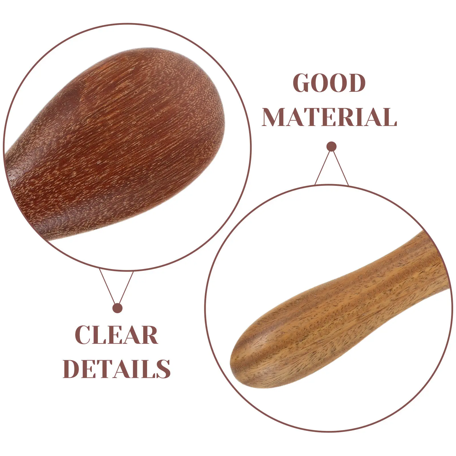 2Pcs Wooden Facial Massage Tool Set Sandalwood Face Massager and Massage Stick for Face Neck Mask Application Cream Serum Mixing view 3