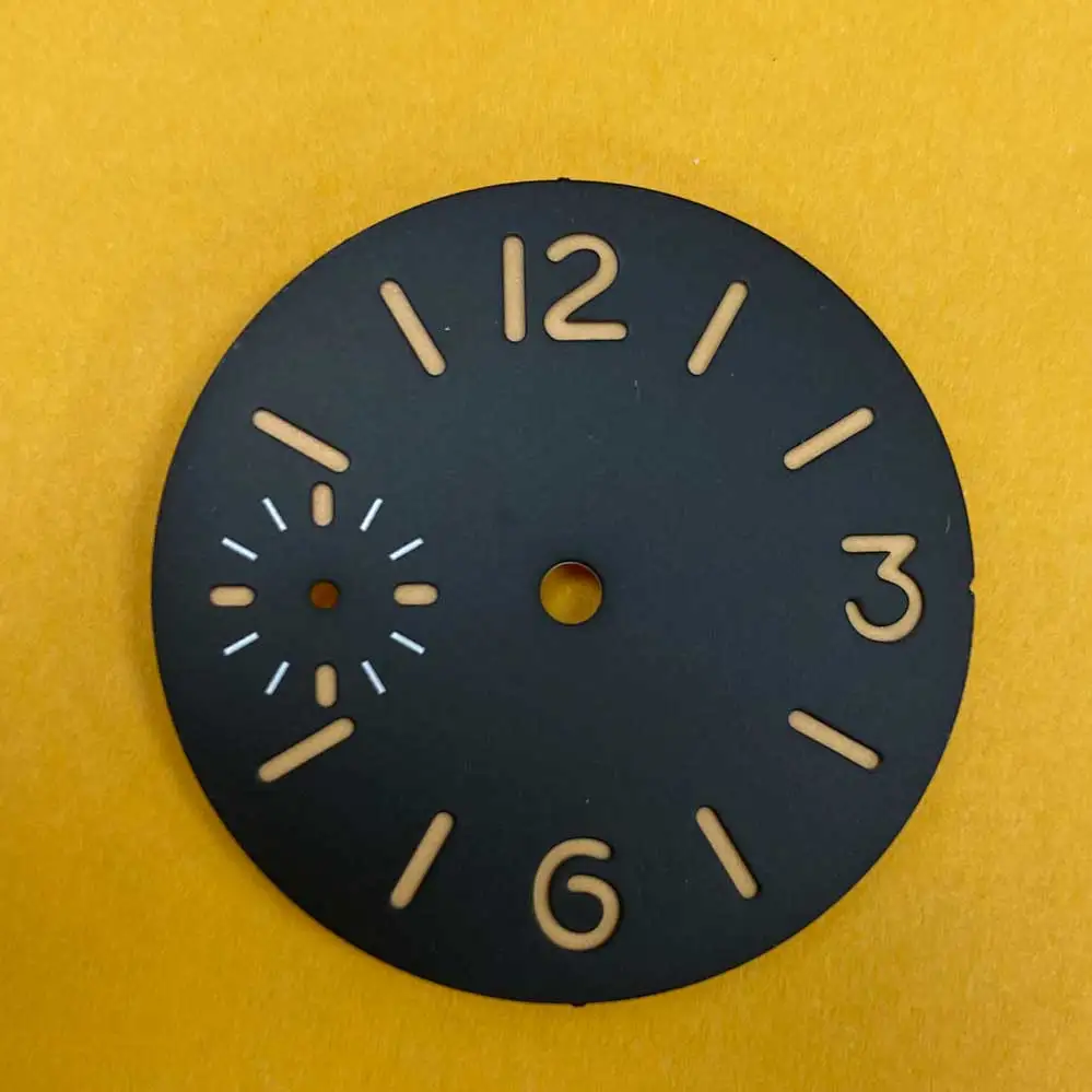 Циферблат для часов 34,3 мм, зеленая светящаяся циферблат для часов ETA6497/ ST3600, движущиеся часы, модификация, аксессуары, запасные части