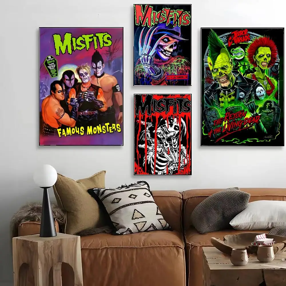 Band M-Misfits Poster HD Art Decorative Wall Art Waterproof Home Décor for Living Room Bedroom Café Stylish Gift