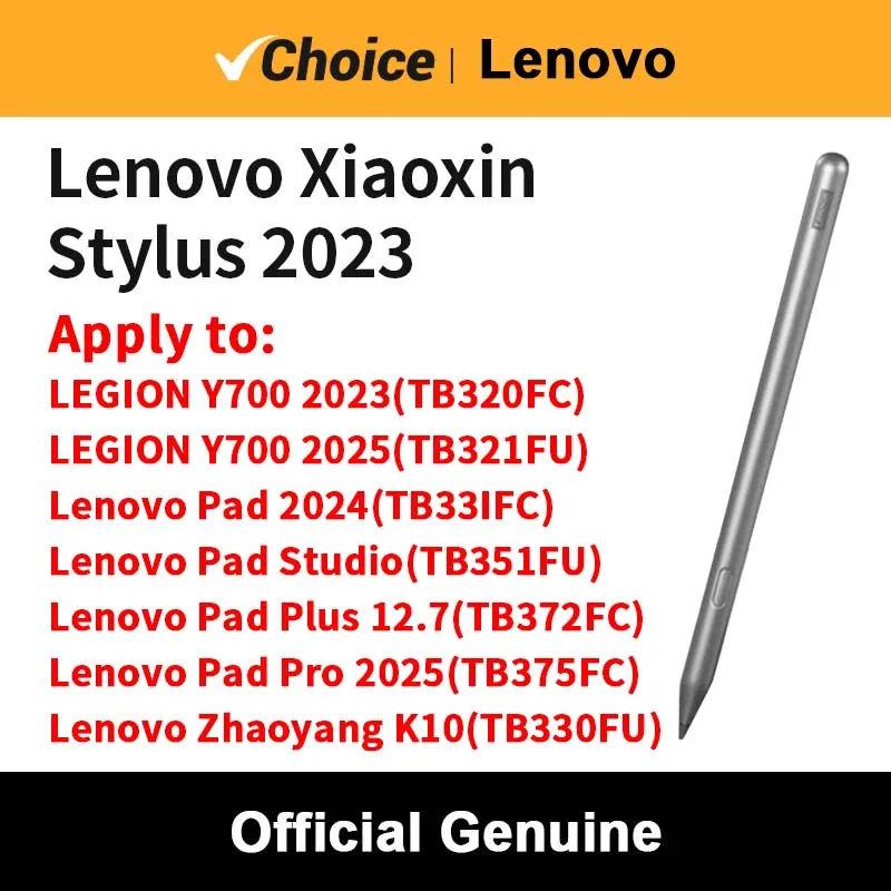 Original Lenovo Xiaoxin Stylus 2023 for Legion Y700 2023 Lenovo Pad Pro 2025 Pad 2024 4096 Level Pressure Write Bluetooth