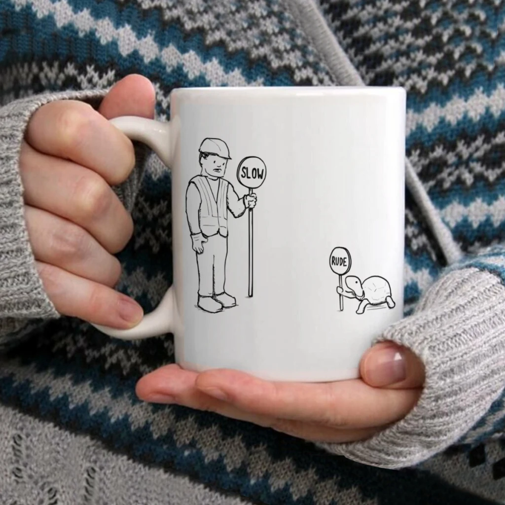 

Rude!Coffee Mug Tea Cup 11oz Coffee Cup Funny Birthday Ceramic Mug Personalized Cup