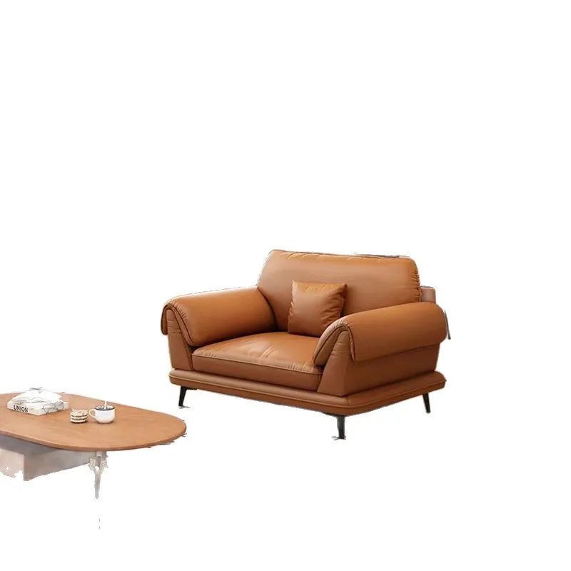 

Simple, leather, sofa, home, living room, sofa, retro, minimalist, size apartment