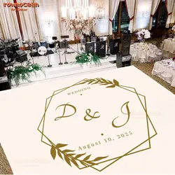 Custom Initials Wedding Dance Floor Decor Decals Vinyl Personalized Name, Wedding Anniversary, Dancing Party Art Stickers Q086
