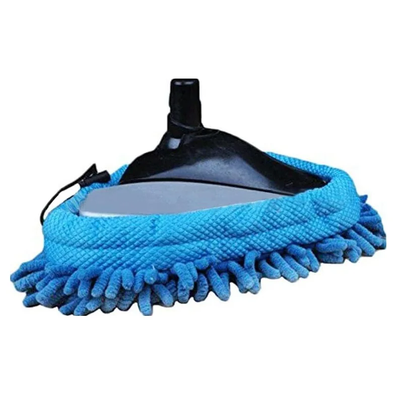 Blue Mop Replacement Pads Steam Mop Triangle Pads Blue Chenille Compatible for H2O X5 H20 Replacement Washable Cloth