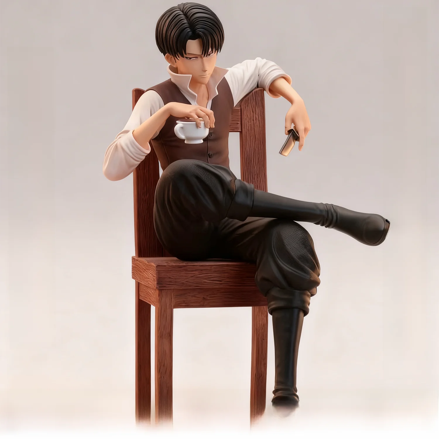 進撃の巨人-フィギュア-モデル-gk-コレクタブル-アニメ-ギフト-デスクトップデコレーション-リヴァイ・アッカーマン-フィギュア-90mm-pvc素材-大人向け