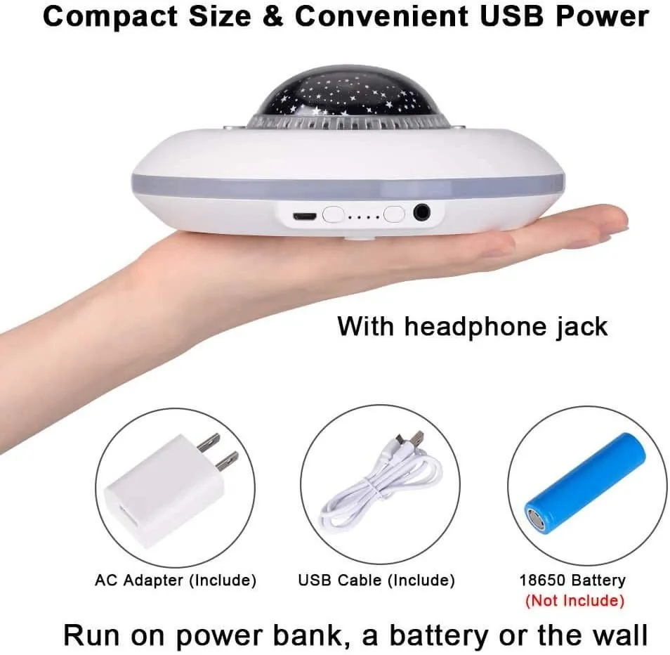 Macchina per il rumore bianco per bambini, macchina per il suono del bambino con 7 luci notturne ambientali stellate, 28 suoni rilassanti Macchina per il rumore del sonno