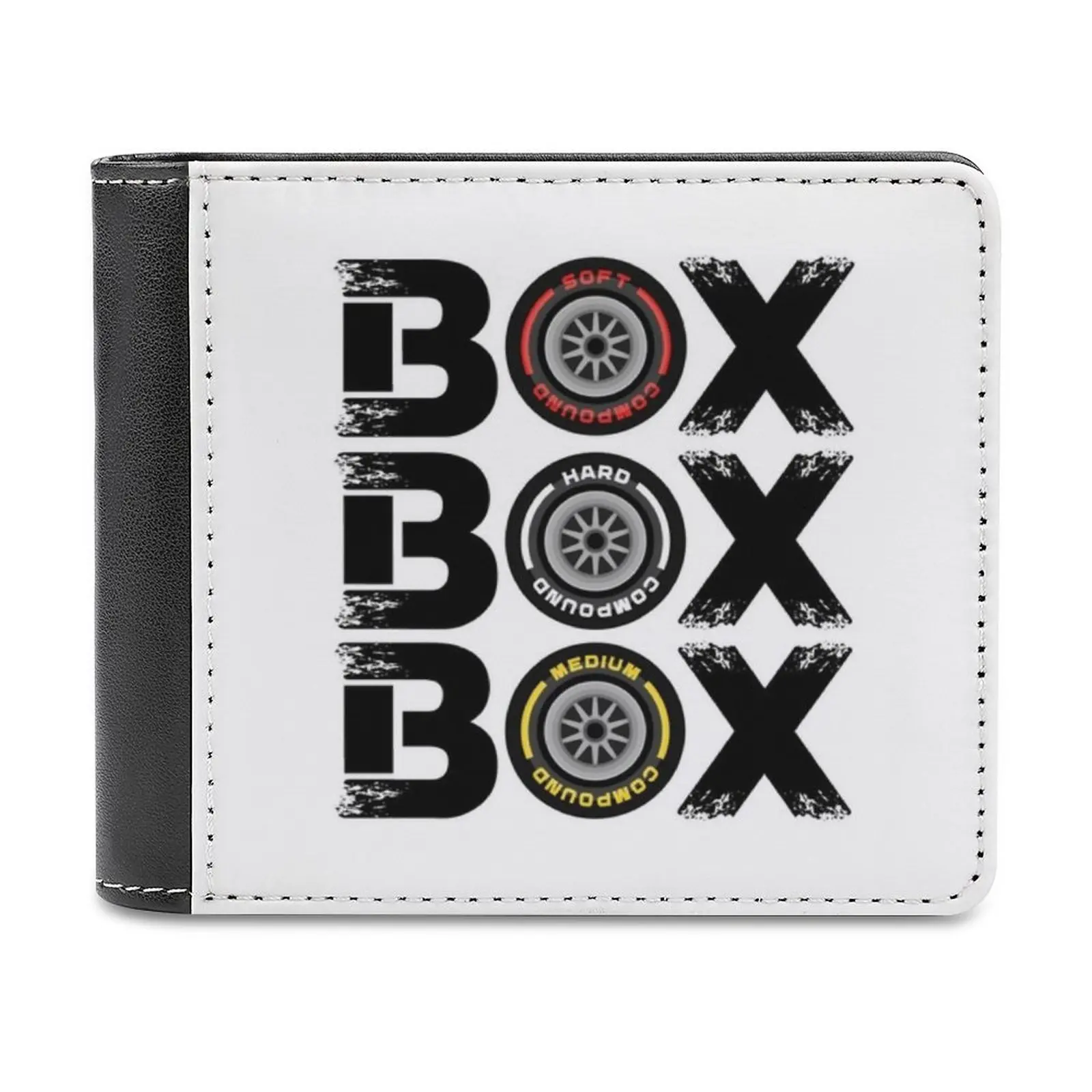 Box Box Box Tyre Compound V2 Design Men's Wallet Leisure Travel Lightweight Portable Wallets Short Style Male Purse Racing Car