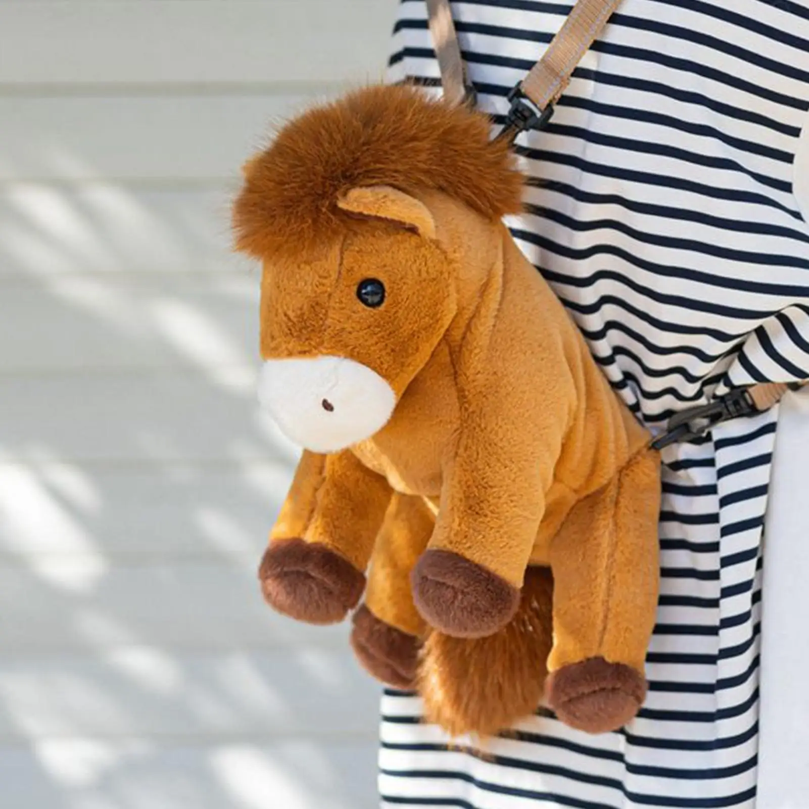 Sac à dos animaux en peluche doux en forme de cheval, sac à dos en peluche pour enfants, garçons et filles, fils, pépinière, primaire et préscolaire