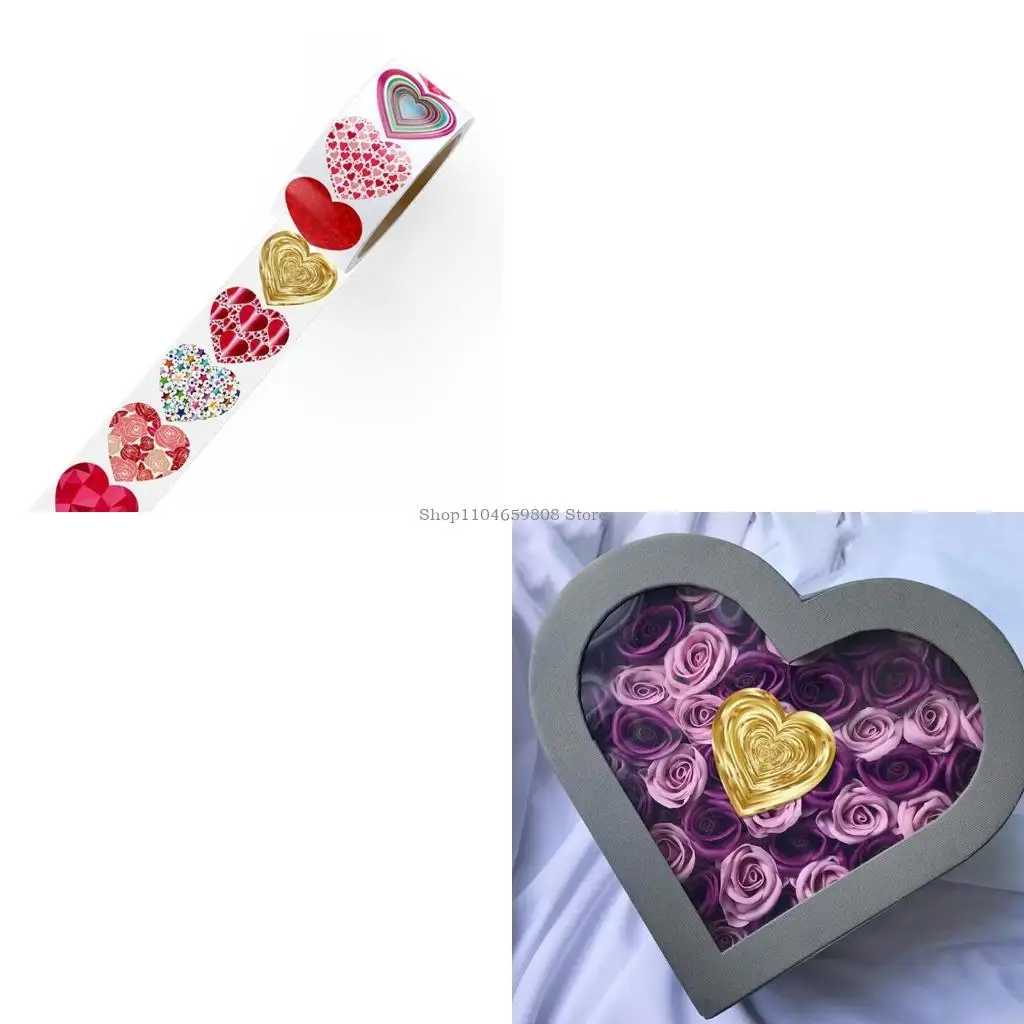 

1 Roll Heart Shaped Sticker, 1inch Love Heart Labels for Valentine’s Day, Invitation, Envelopes, Crafting, Scrapbooking